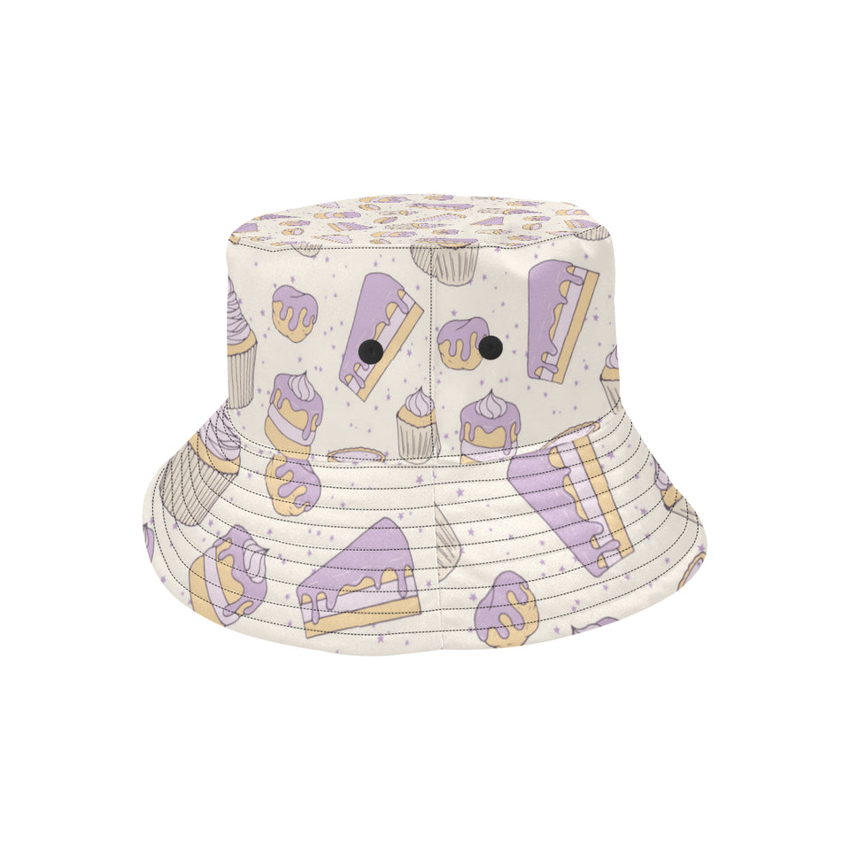Cakes pies tarts muffins and eclairs purple bluebe Unisex Bucket Hat