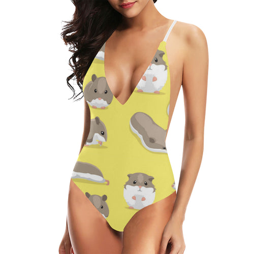 Cute Hamster pattern Women's One-Piece Swimsuit