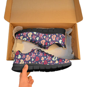 British Pattern Print Design 02 Men's Breathable Sneakers ( Model 055)