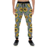 sunflowers ribbon background Unisex Casual Sweatpants