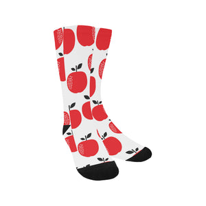 red apples white background Crew Socks