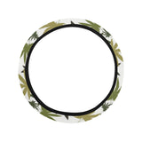 Canabis Marijuana Weed Pattern Print Design 05 Car Steering Wheel Cover