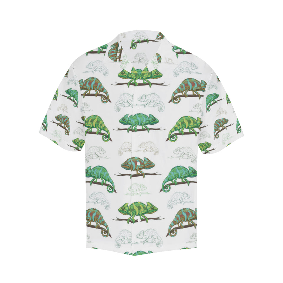 Chameleon lizard pattern Men's All Over Print Hawaiian Shirt