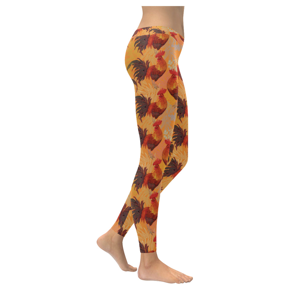 red rooster chicken cock pattern Women's Legging Fulfilled In US