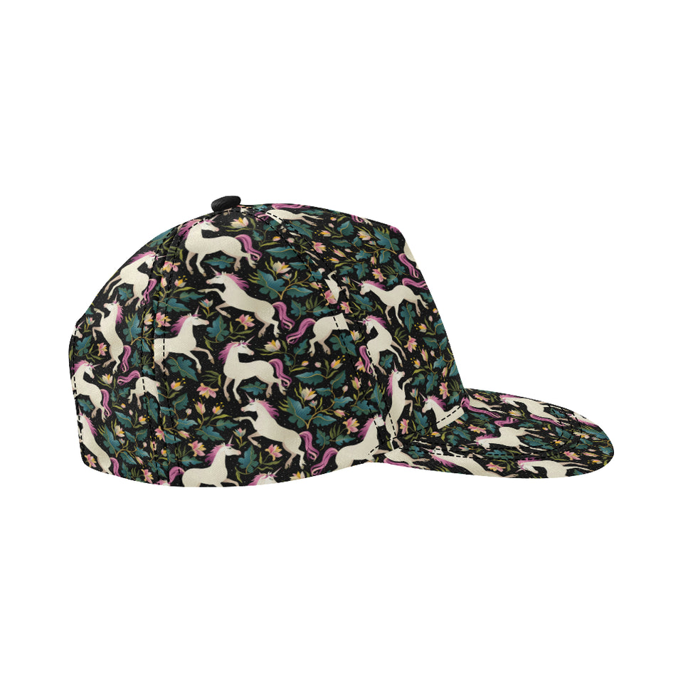 Unicorns forest background All Over Print Snapback Cap