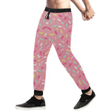 Pink donut glaze candy pattern Unisex Casual Sweatpants