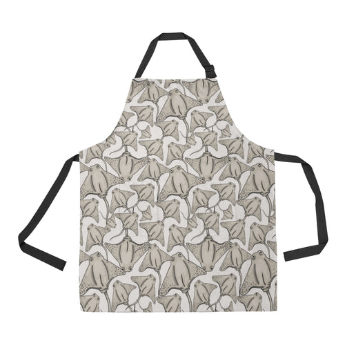 Stingray Pattern Print Design 05 All Over Print Adjustable Apron