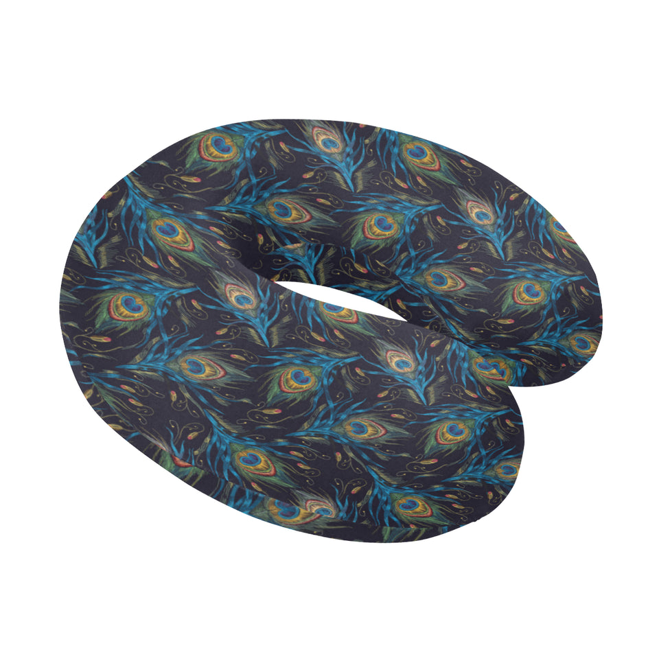 Beautiful peacock feather pattern U-Shaped Travel Neck Pillow