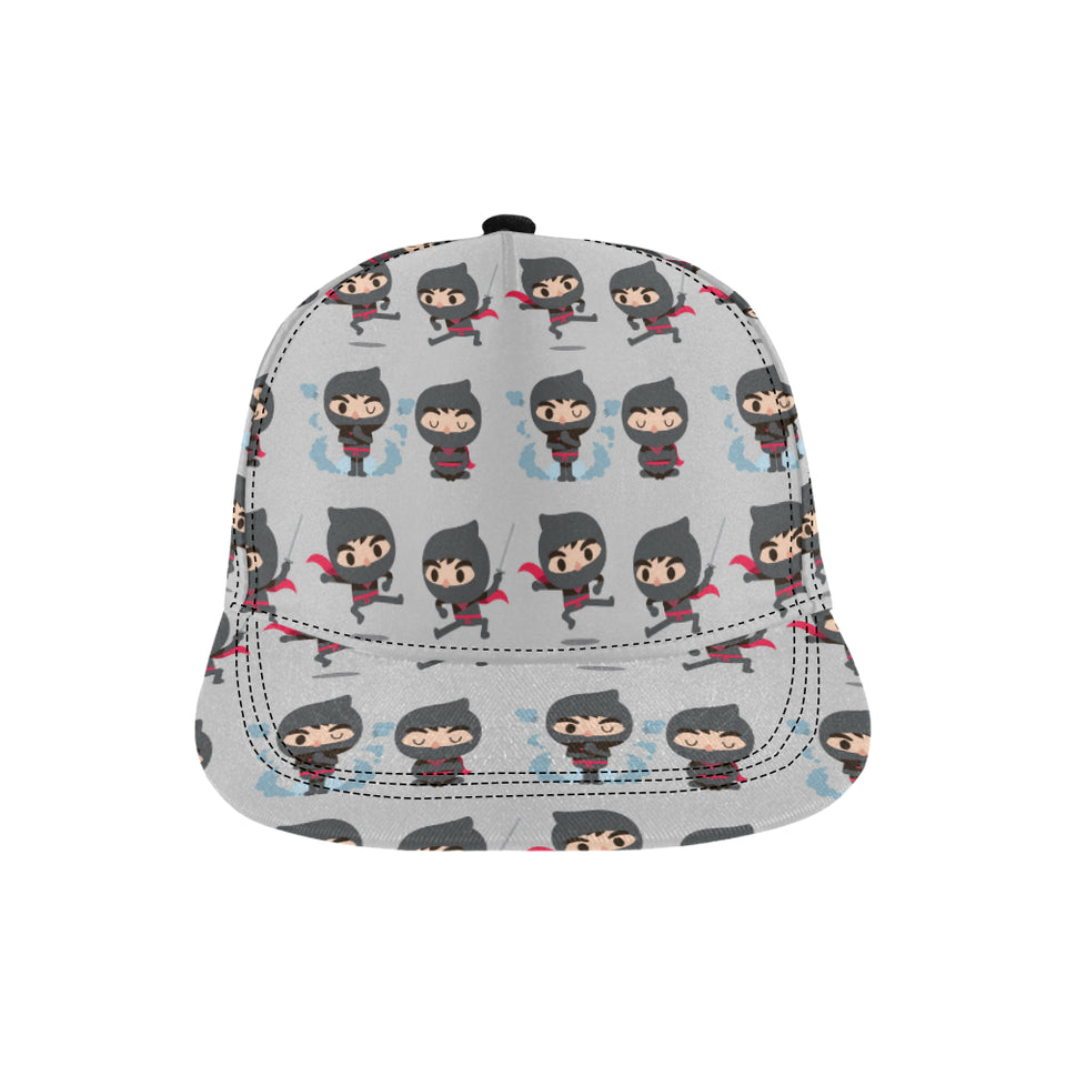 Cute ninja pattern All Over Print Snapback Cap