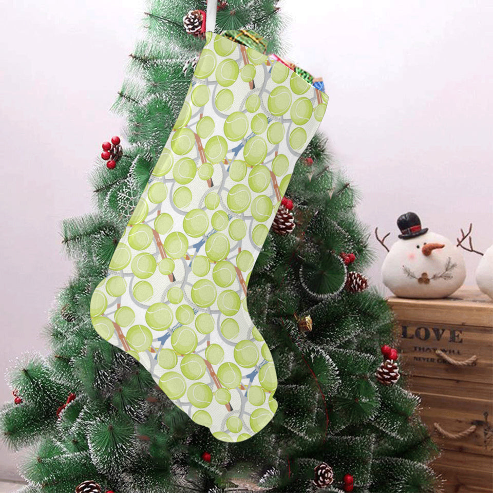Tennis Pattern Print Design 01 Christmas Stocking