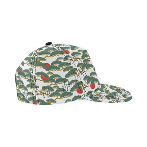 Bonsai red sun japanese pattern All Over Print Snapback Cap