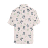 cute raccoons leaves pattern Men's All Over Print Hawaiian Shirt