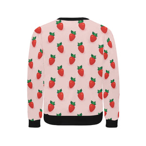 Strawberry beautiful pattern Men's Crew Neck Sweatshirt