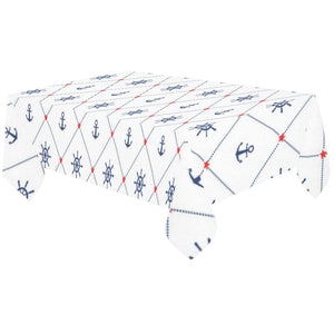 Anchor rudder nautical design pattern Tablecloth