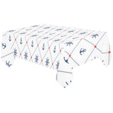 Anchor rudder nautical design pattern Tablecloth