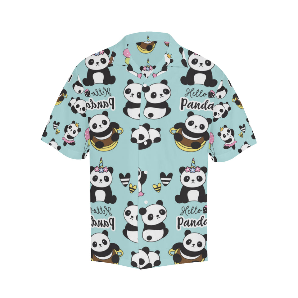 Cute baby panda pattern Men's All Over Print Hawaiian Shirt