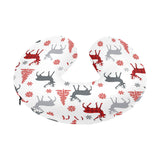 Deer tree snowflakes chrismas pattern U-Shaped Travel Neck Pillow
