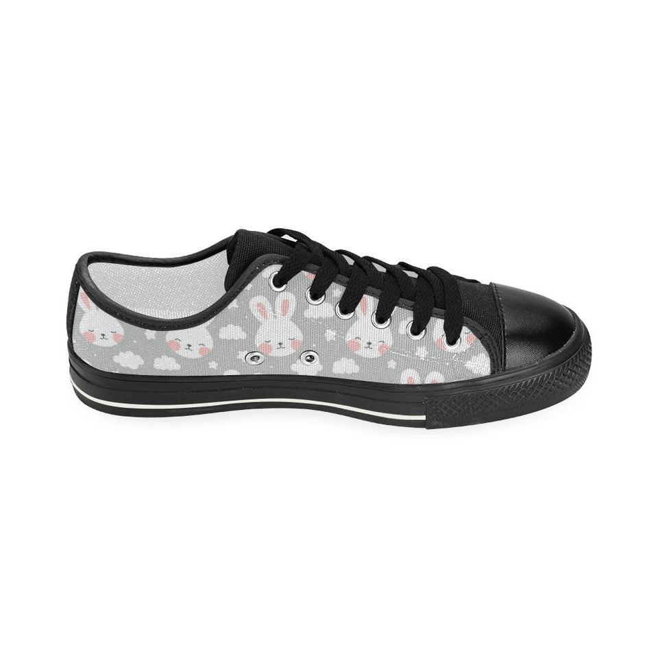 Rabbit cloud Pattern Kids' Boys' Girls' Low Top Canvas Shoes Black