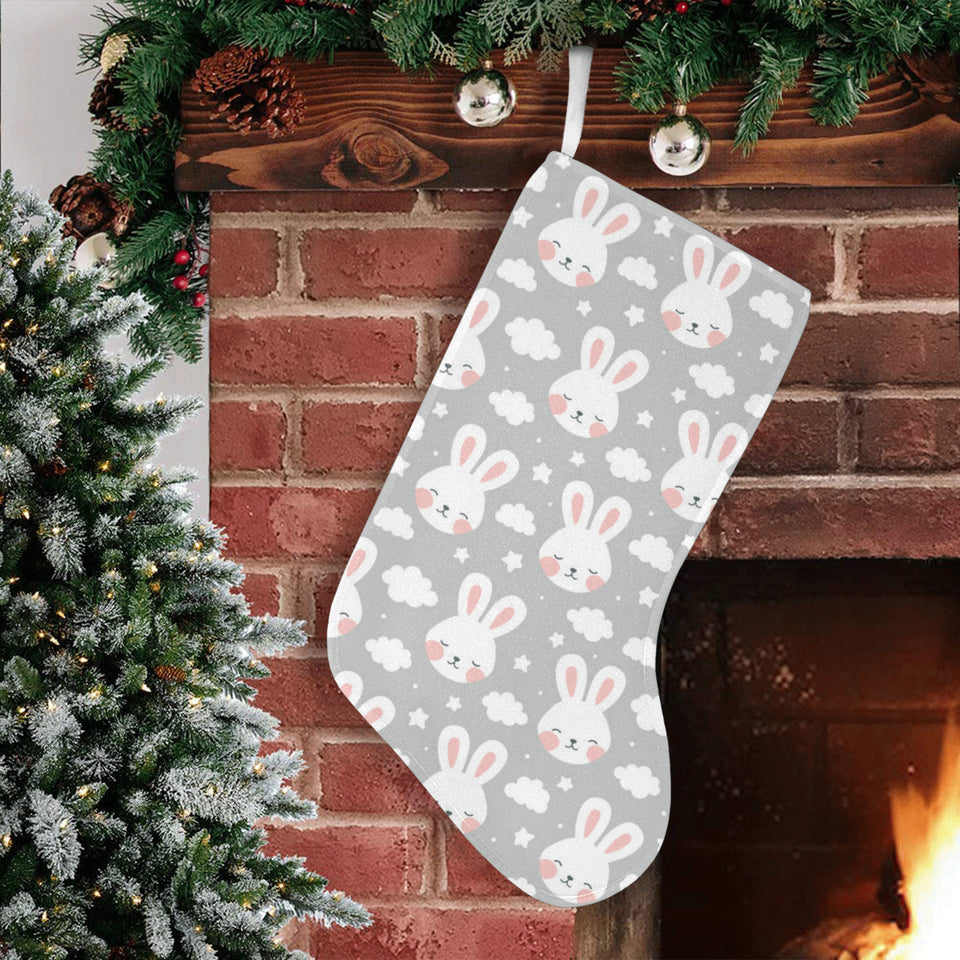 Rabbit cloud Pattern Christmas Stocking