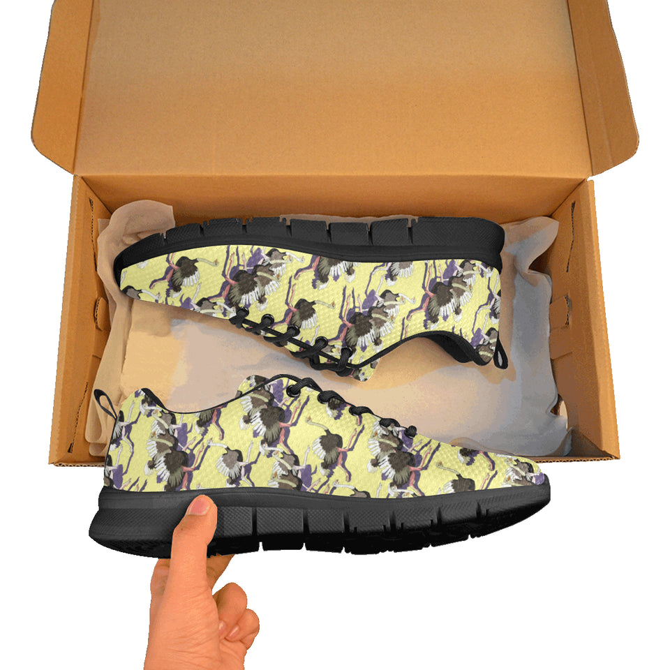 Ostrich Pattern Print Design 04 Men's Breathable Sneakers ( Model 055)