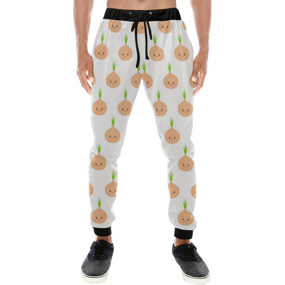 cute onions smiling faces Unisex Casual Sweatpants