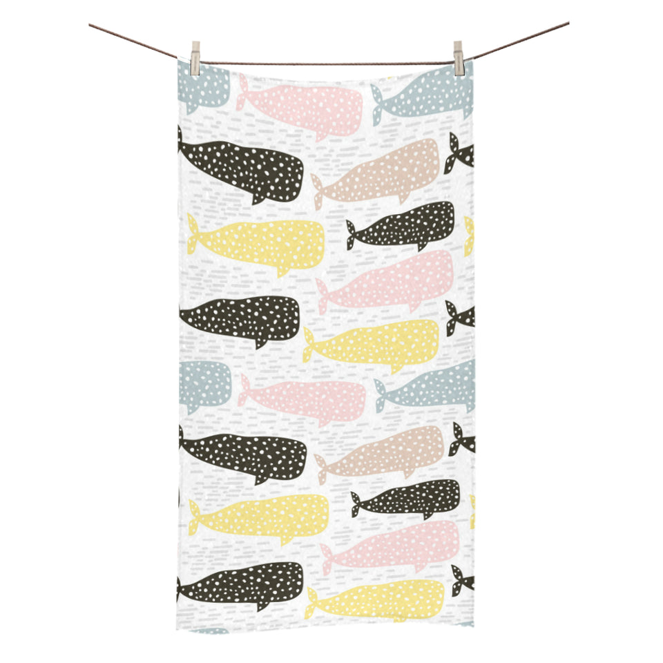 Whale dot pattern Bath Towel