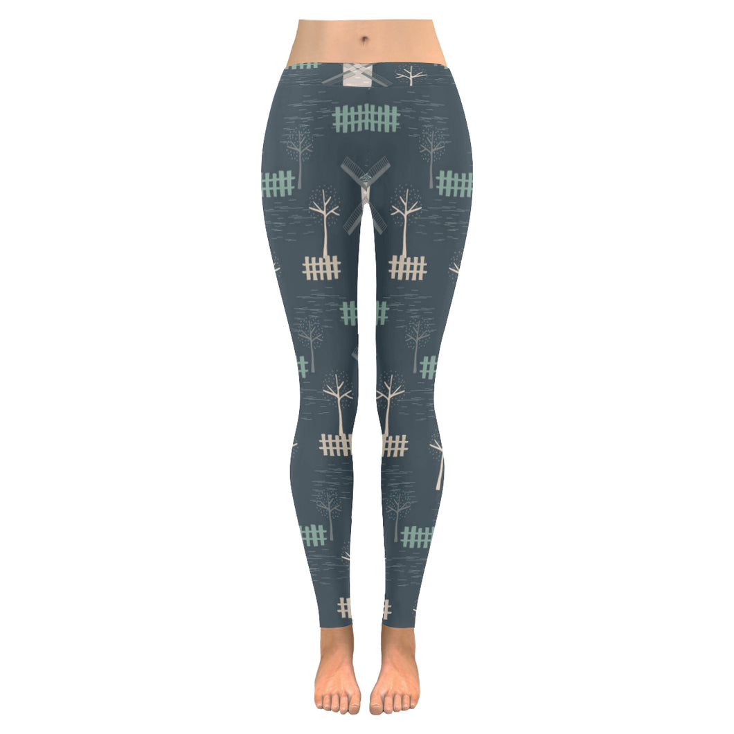windmill tree pattern Women's Legging Fulfilled In US
