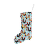 Rooster chicken cock snowfalke Christmas Stocking