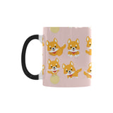 Cute shiba inu dog pattern Morphing Mug Heat Changing Mug