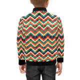 zigzag chevron colorful pattern Kids' Boys' Girls' Bomber Jacket
