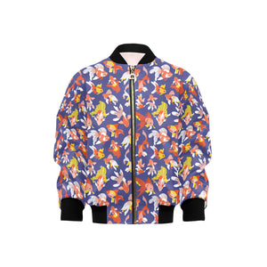 Goldfish Pattern Print Design 04 Kids' Boys' Girls' Bomber Jacket