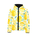 lemon design pattern Kids' Boys' Girls' Padded Hooded Jacket