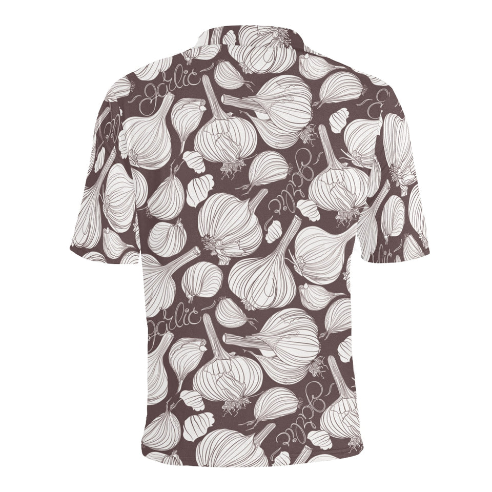 Garlic bulb dark background Men's All Over Print Polo Shirt