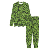 Green hop pattern Women's All Over Print Pajama Set