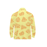 Cheese design pattern Men's Long Sleeve Polo Shirt