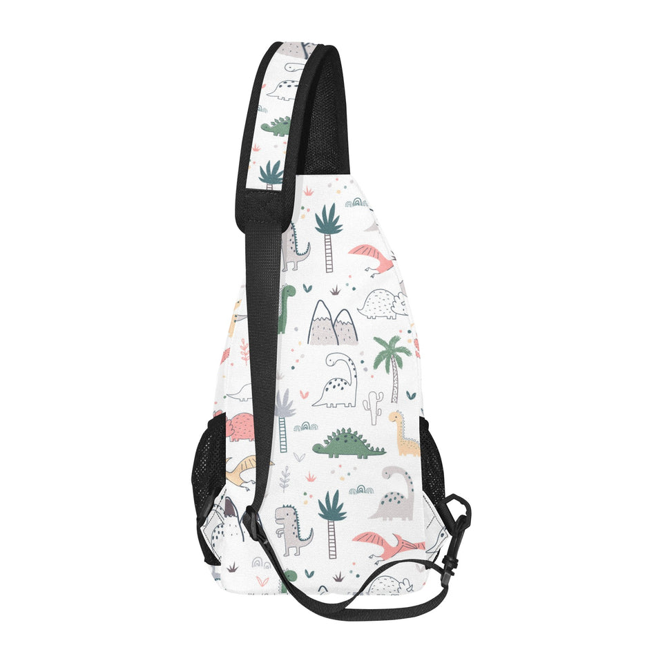 Cute cartoon dinosaurs tree pattern All Over Print Chest Bag