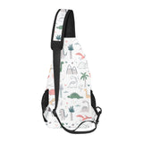 Cute cartoon dinosaurs tree pattern All Over Print Chest Bag