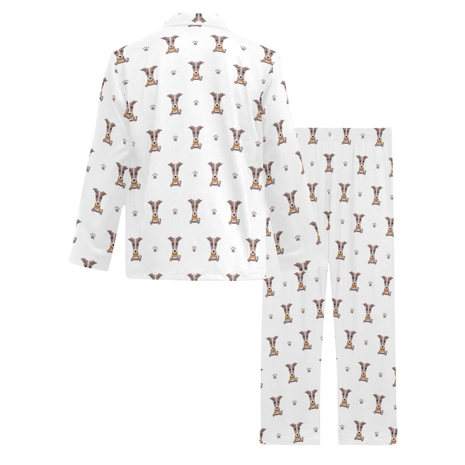 Greyhound Pattern Print Design 05 Men's Long Pajama Set