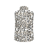 Leopard skin print pattern Women's Padded Vest