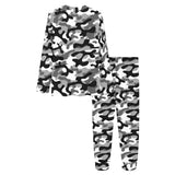 Black white camouflage pattern Women's All Over Print Pajama Set