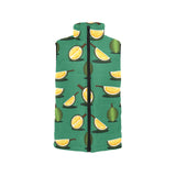 Durian pattern green background Women's Padded Vest