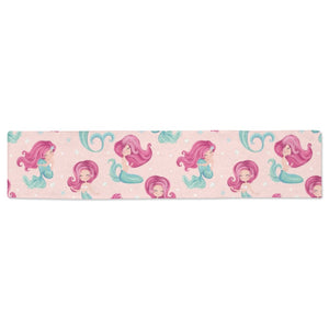 Cute little mermaid pattern Table Runner
