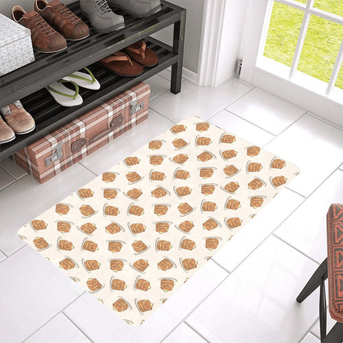 Pancake Pattern Print Design 01 Doormat