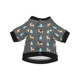 Deers star tree pattern All Over Print Pet Dog Round Neck Fuzzy Shirt