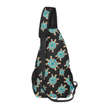 Sea turtle blue stone pattern All Over Print Chest Bag