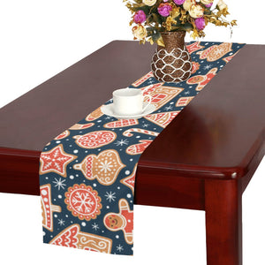 Christmas gingerbread cookie pattern Table Runner