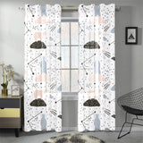 Polar bears star poka dot pattern Gauze Curtain