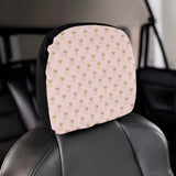 Golden Retriever Pattern Print Design 02 Car Headrest Cover