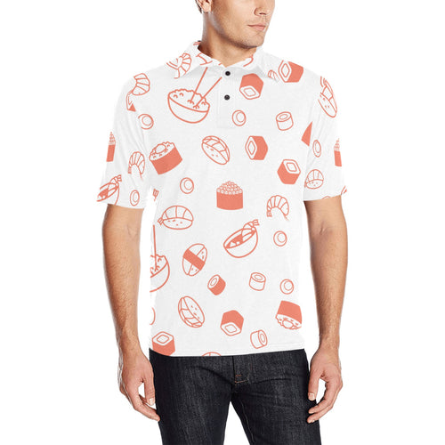 Sushi pattern Men's All Over Print Polo Shirt