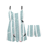 Crows christmas hat scarf Chest Sexy Pleated Two Piece Swim Dress